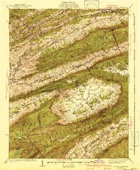 Burkes Garden 1941 topographic map thumbnail