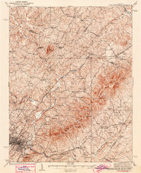 Charlottesville 1935 topographic map thumbnail