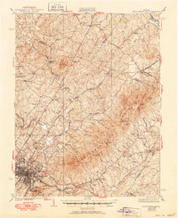 Charlottesville 1939 topographic map thumbnail