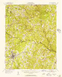 Chase City 1955 topographic map thumbnail