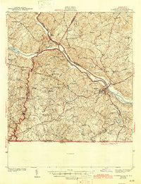 Clarksville 1943 topographic map thumbnail