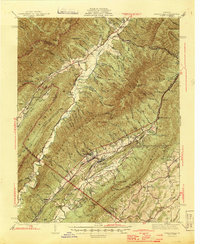 Craigsville 1945 topographic map thumbnail