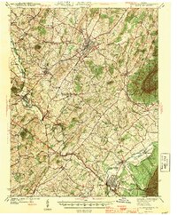 Harrisonburg 1943 topographic map thumbnail