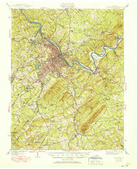 Lynchburg 1944 topographic map thumbnail
