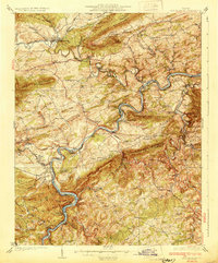 Max Meadows 1930 topographic map thumbnail