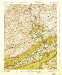 Narrows 1937 topographic map preview