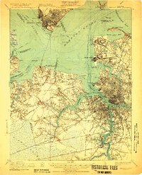 Newport News 1921 topographic map thumbnail