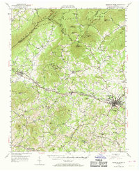 Peaks of Otter 1950 topographic map thumbnail