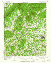 Peaks of Otter 1950 topographic map thumbnail