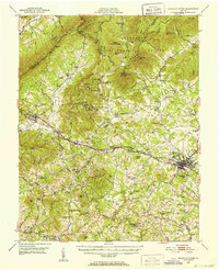 Peaks of Otter 1950 topographic map thumbnail