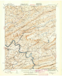 Pearisburg 1932 topographic map thumbnail