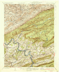 Pearisburg 1937 topographic map thumbnail