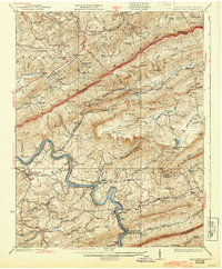 Pearisburg 1937 topographic map thumbnail