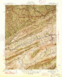 Pounding Mill 1947 topographic map thumbnail