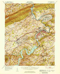 Radford 1950 topographic map thumbnail