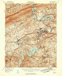 Radford 1950 topographic map preview