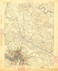 Richmond 1895 topographic map thumbnail