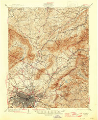 Roanoke 1933 topographic map thumbnail