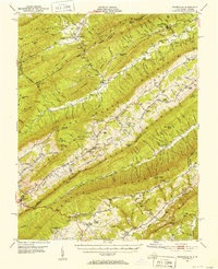 Waiteville 1951 topographic map thumbnail