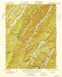 Warm Springs 1949 topographic map thumbnail