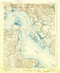 Yorktown 1907 topographic map thumbnail