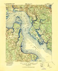 Yorktown 1943 topographic map thumbnail