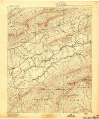 Abingdon 1891 topographic map thumbnail