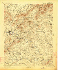 Roanoke 1891 topographic map thumbnail