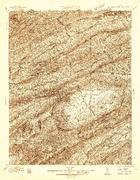 Burkes Garden 1936 topographic map thumbnail