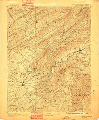 Christiansburg 1890 topographic map thumbnail