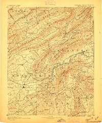 Christiansburg 1890 topographic map thumbnail