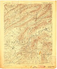 Christiansburg 1890 topographic map thumbnail