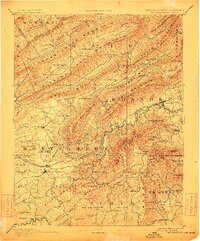 Christiansburg 1890 topographic map thumbnail