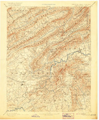 Christiansburg 1890 topographic map thumbnail