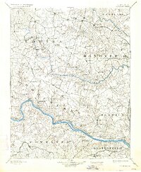 Goochland 1892 topographic map thumbnail