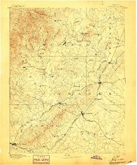 Gordonsville 1892 topographic map thumbnail