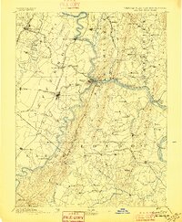 Harpers Ferry 1884 topographic map thumbnail