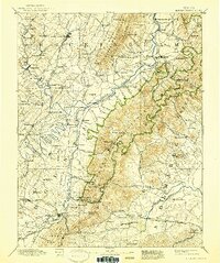 Harrisonburg 1892 topographic map thumbnail