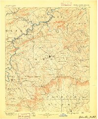 Hillsville 1889 topographic map thumbnail