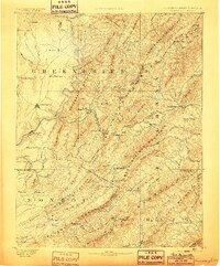 Lewisburg 1891 topographic map thumbnail
