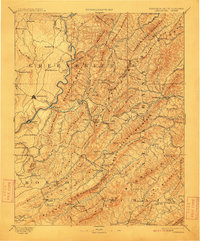Lewisburg 1891 topographic map thumbnail