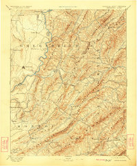 Lewisburg 1891 topographic map thumbnail