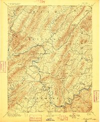Natural Bridge 1894 topographic map thumbnail