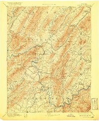 Natural Bridge 1894 topographic map thumbnail