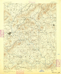 Roanoke 1891 topographic map thumbnail