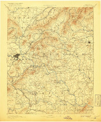 Roanoke 1891 topographic map thumbnail