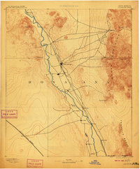 Las Cruces 1893 topographic map thumbnail