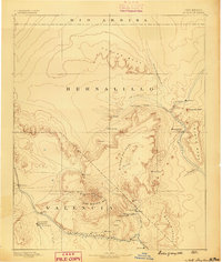 Mt. Taylor 1886 topographic map thumbnail
