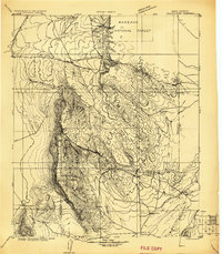 Oscura Peak 1918 topographic map thumbnail