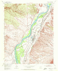 Bernalillo 1954 topographic map thumbnail